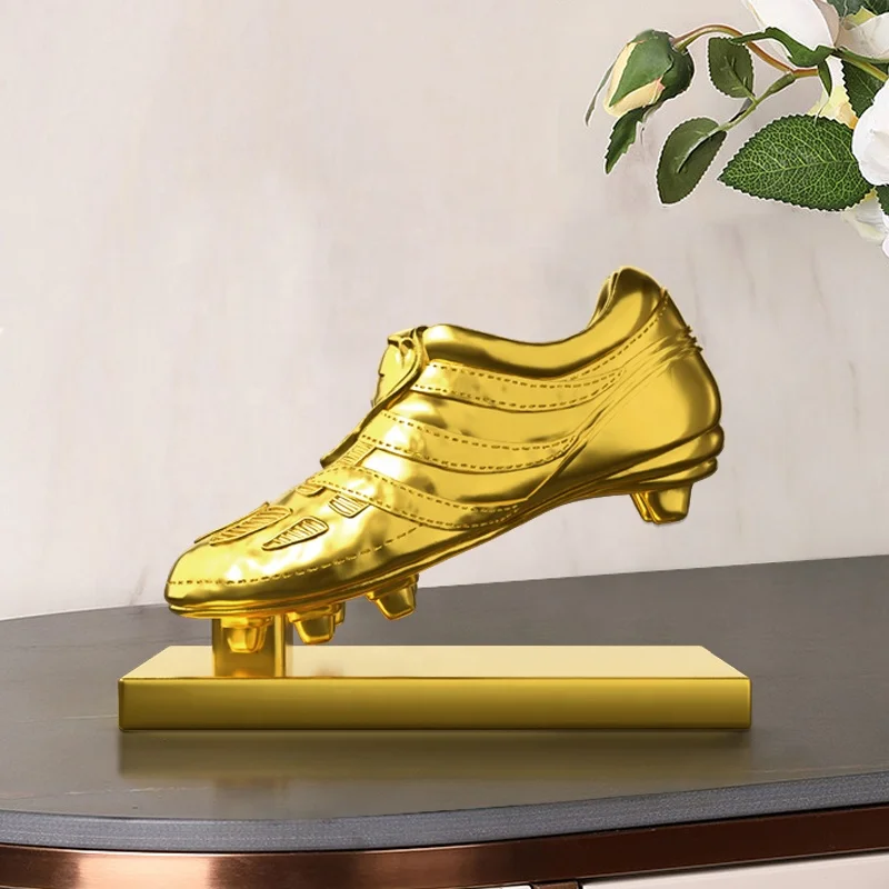 European and American style golden boots trophy football game creative trophy football shoes award souvenir ornaments