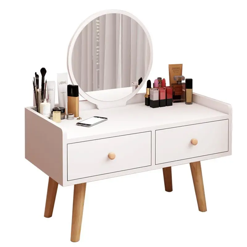 Usa Docarelife American Furniture Warehouse Mdf Wooden Glass White 13 Drawer Dresser Makeup Vanity Table With Light Mirror