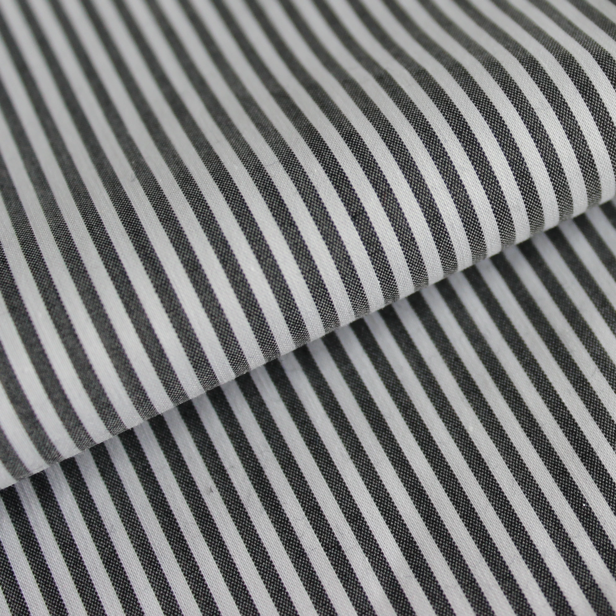 
Cotton nylon spandex classic mens black white striped fabric 