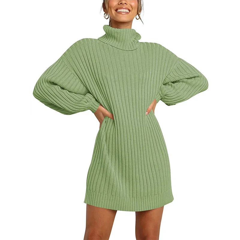 RTS Wholesale Spring  Fall long Sleeve Womens Sweaters Knitwear Women Oversized Sweater Dress
