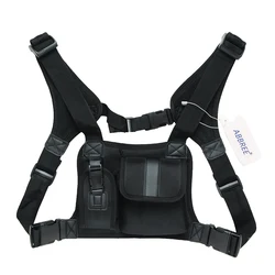 ABBREE Walkie Talkie Chest Pocket Pack Backpack Handset Radio Holder Bag For GP340 CP04 BF UV-5R 888S Two Way Radio Carry Case