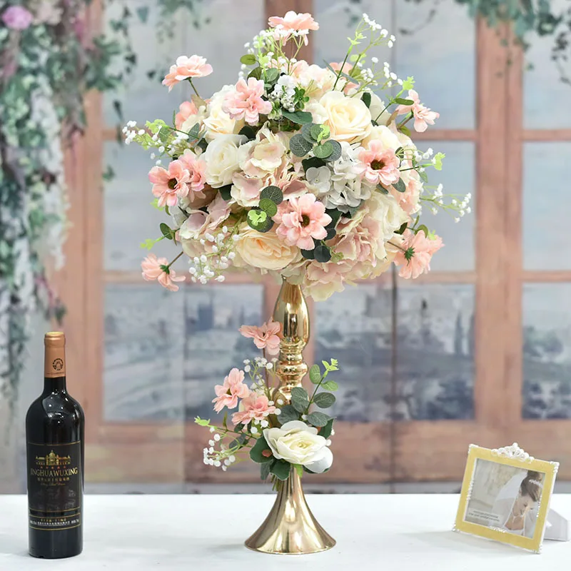 Luxury Wedding Table Centerpieces Wedding table Centerpieces Flower Arrangement Vases Metal  for Wedding Road-Leading Home Decor