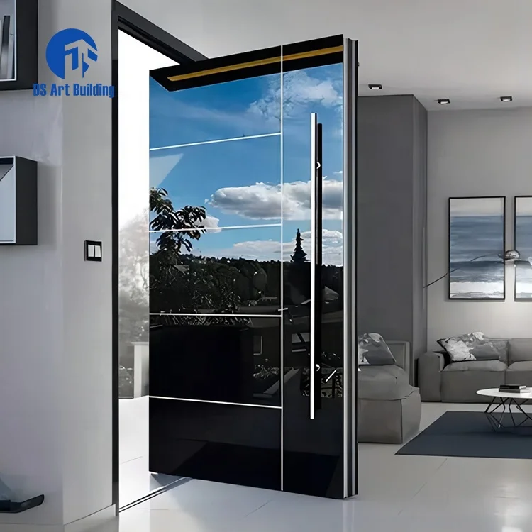 DS American Luxury Style Aluminum Modern Exterior Stainless Steel Door Front Doors