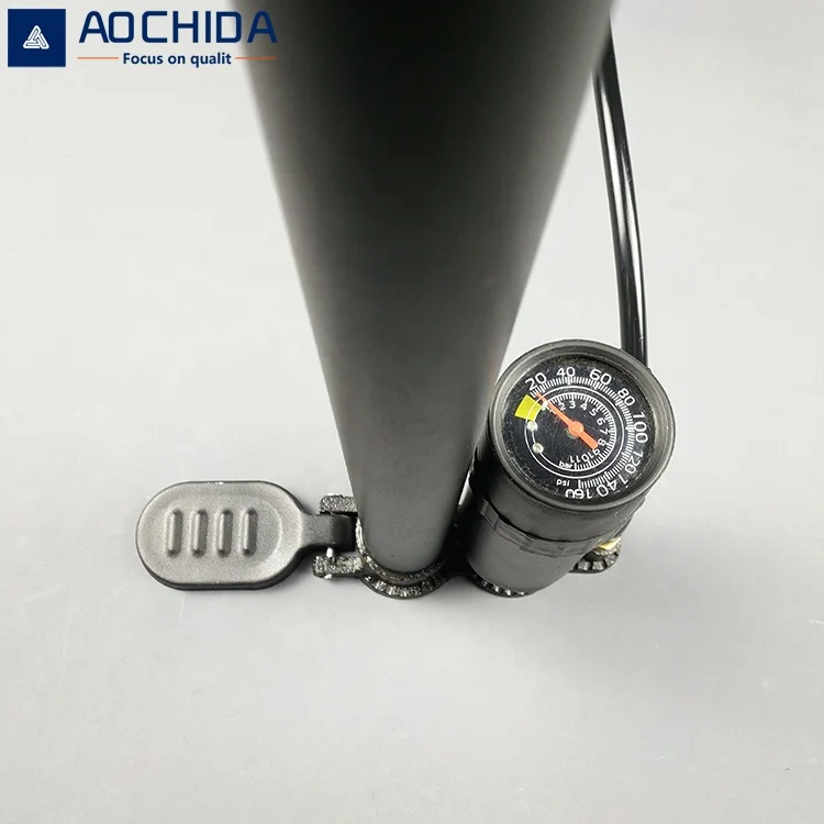Excellent quality 3822A with ball needle with high pressure bag, pressure gauge bicycle pump