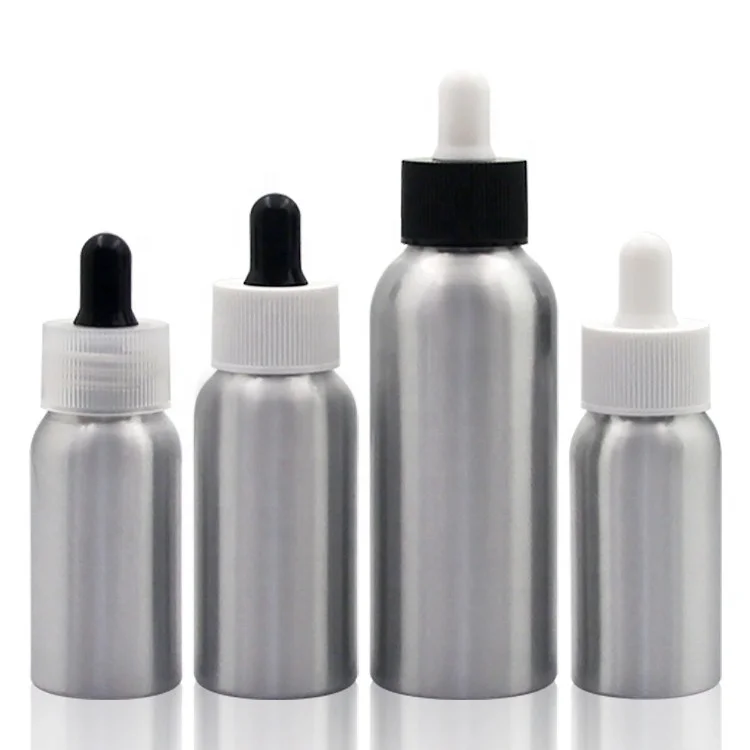 Custom 1ml 20ml 30ml 35ml 60ml 1 oz luxury essential oil sliver cosmetic matte dropper bottle box