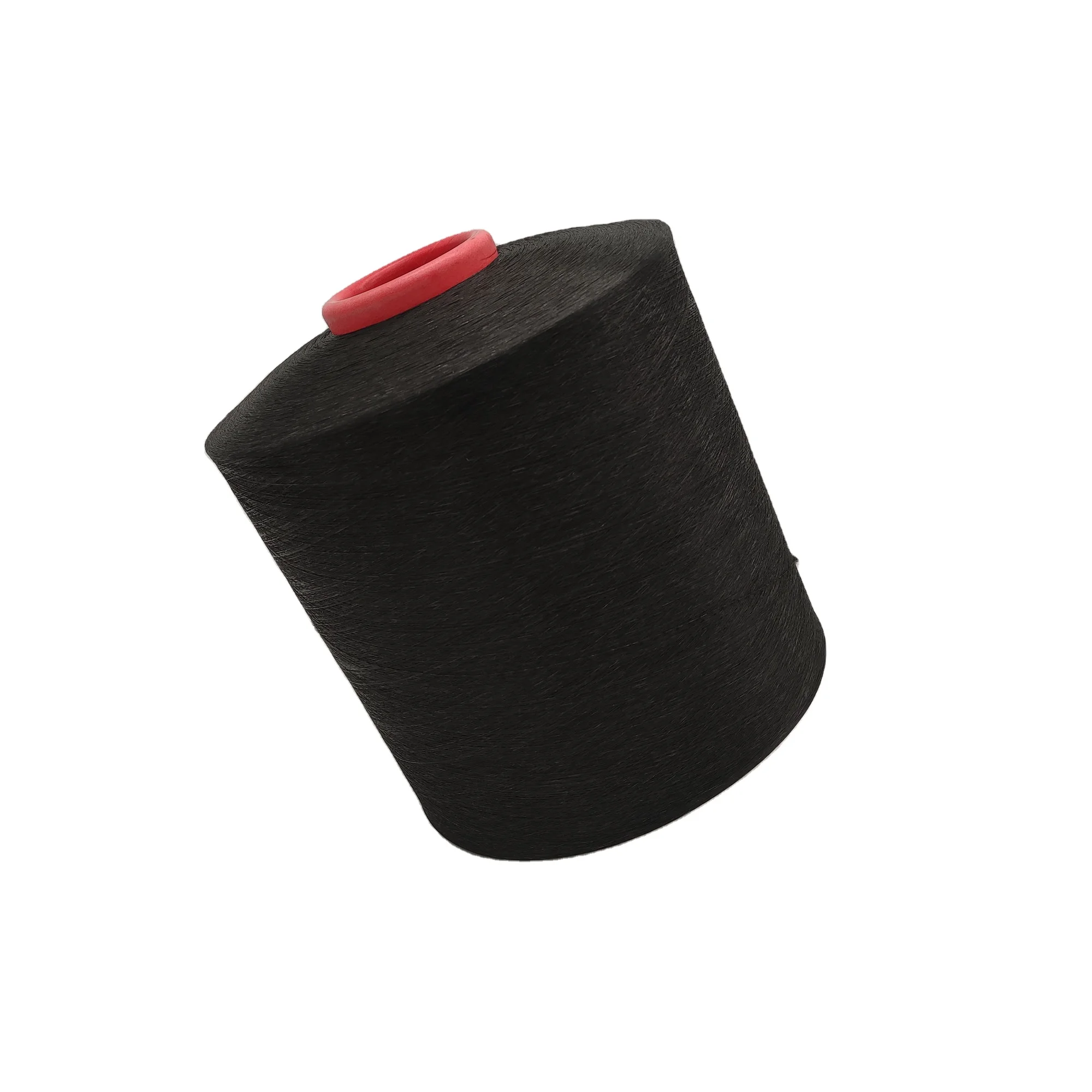 Высокоэластичная Черная кружевная полиэфирная пневматическая пряжа из спандекса 30/150 для плетения носков