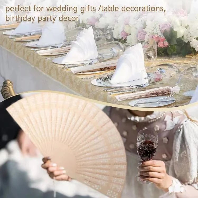 Bamboo Ribs For Wedding Party Gift  Promotion Hand Fan Holder  RTS