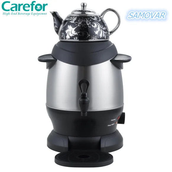 Commercial Samovar 1500W Tea Boiler Stainless Steel 6L Desktop Samovar with Free Spare Parts