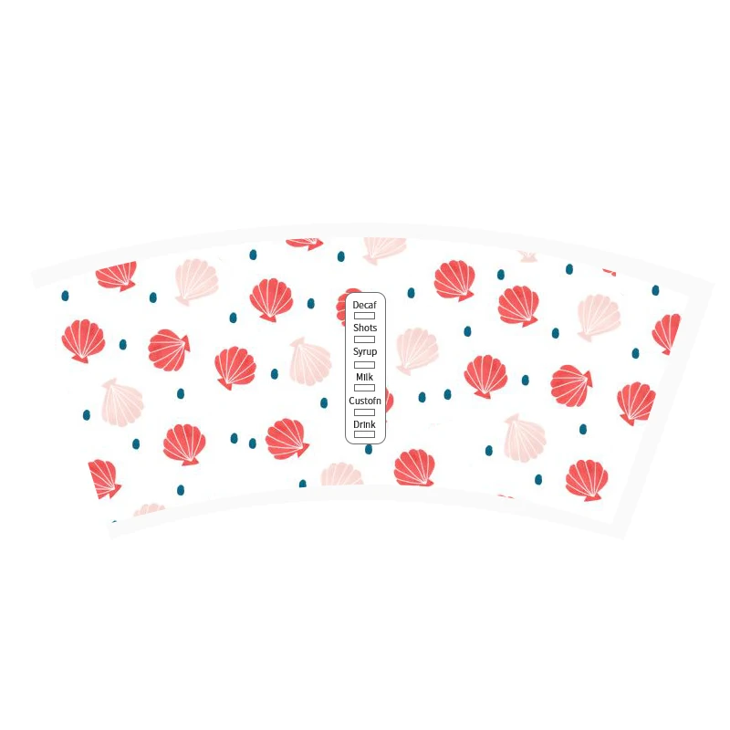 Food Grade Disposable Coffee Paper Cup Fans With Customized Logo