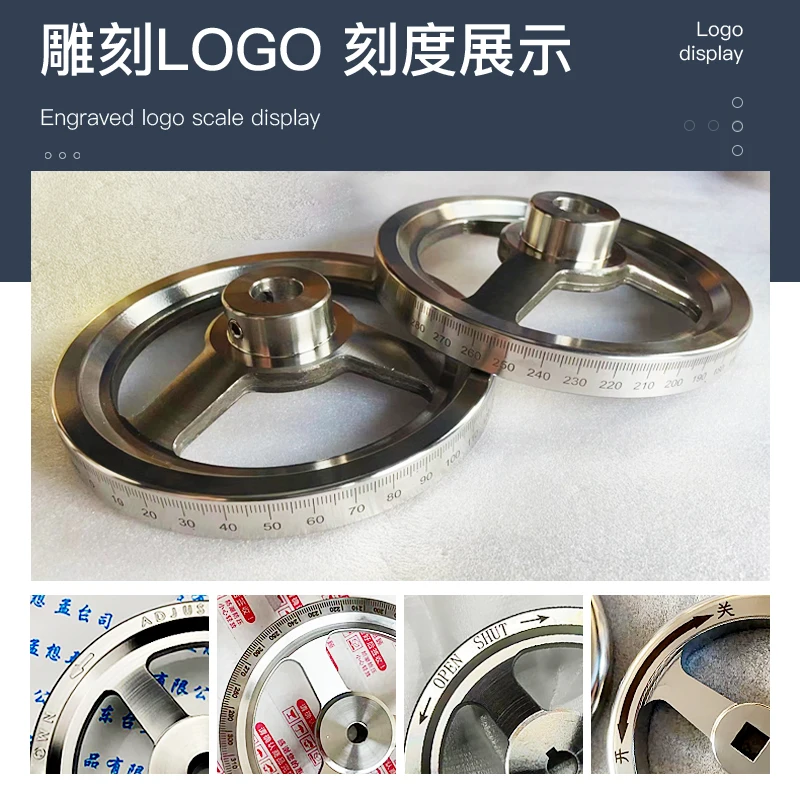 Handwheel Stainless Steel with Handle 304 Handwheel Rotating Handle Mechanical Metal Handwheel