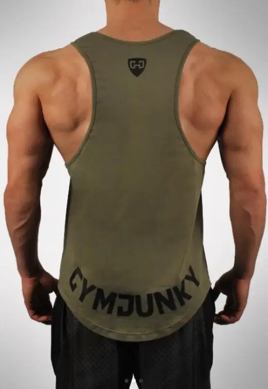 
Wholesale custom logo printing breathable sleeveless y back fashion workout men 100% cotton tank top 