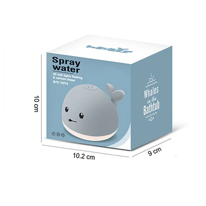 Baby Bath Animal Bath Toy Whale  Bathtub Shower Toys Kids Automatic Induction Spray Water Bath Toy with Light  SS