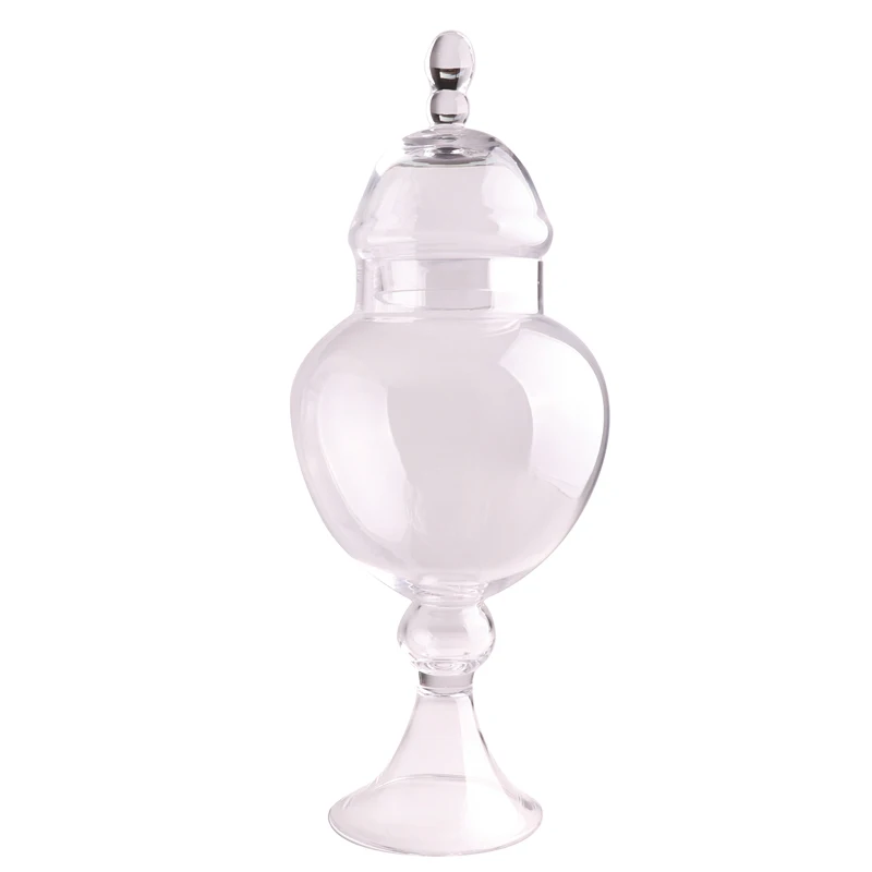 Telsen Hot Sale  Round Large  Glass Candy Jar With Lid For Wedding Decoration