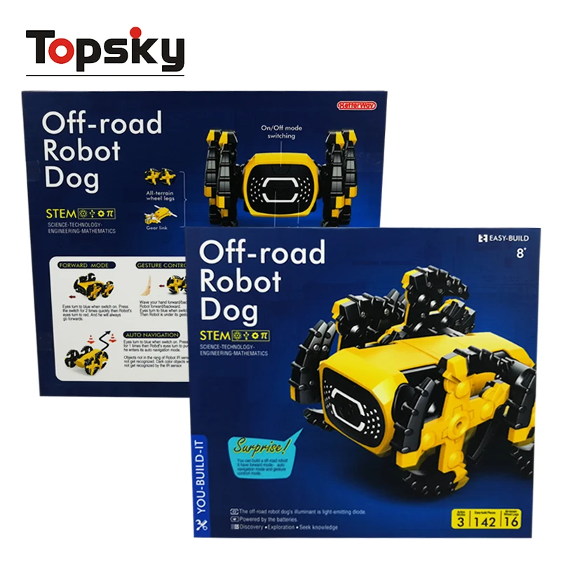 Flexible Intelligent Assembling Machine Smart Robot Dog Toy Early Educational DIY Building Science Experiment Toys