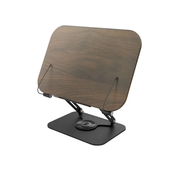 360 degree Rotate Book Stand with Page Paper Clips Adjustable Desktop