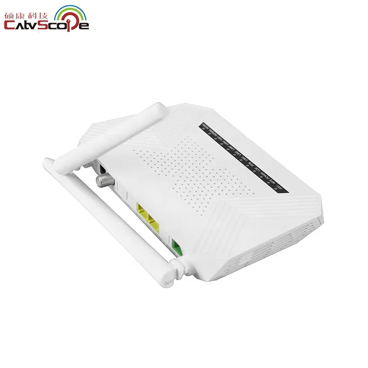 1GE+1FE+2.4G WIFI+CATV XPON ONU  2 ports 5dBi 2 antenna XPON ONU with CATV compatible with HUAWEI ZTE