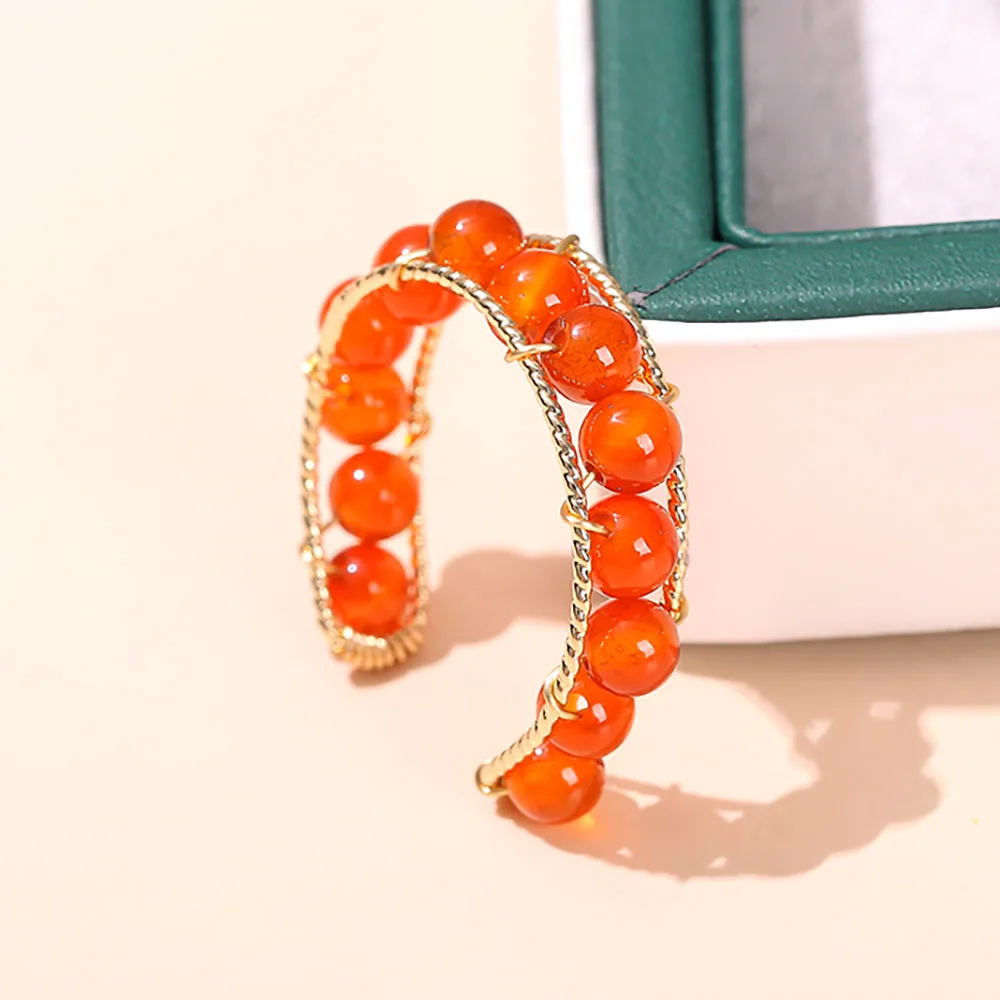 Natural crystal ring diamond ring fashion jewelry rings
