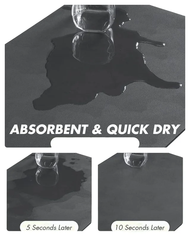 High Quality Premium Coffee Mat with Raised Edges Quick Clean Coffee Station Mat  Absorbent Silicone Coffee Mat for Countertop