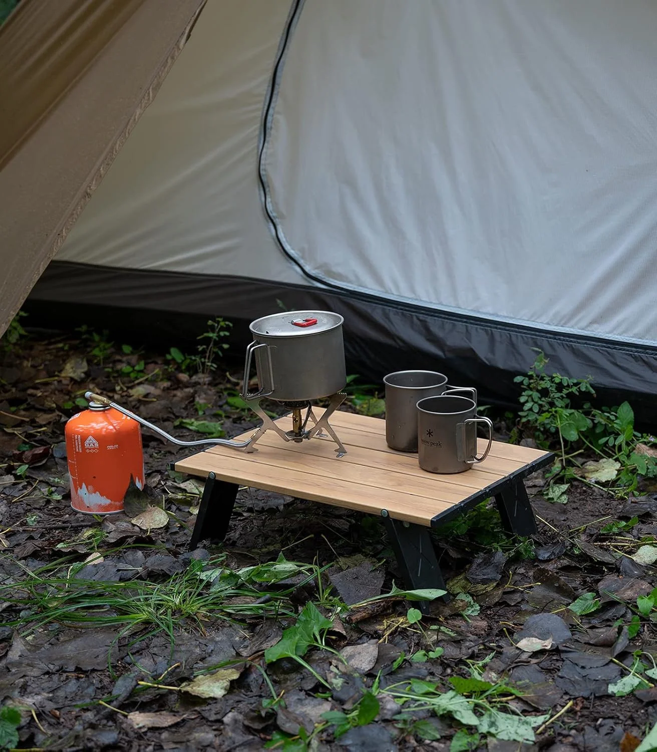 HISPEED Mini Japanese Folding Coffee Table Metal Outdoor Side Tables Portable Mini Japanese Folding Coffee Table