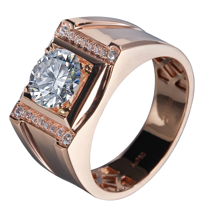 Eternal Jewelry Brand Custom Man Real 10k 14k 18k 24k Gold Pured White Yellow Rose Red Mossianite Natural Diamond Wedding Ring