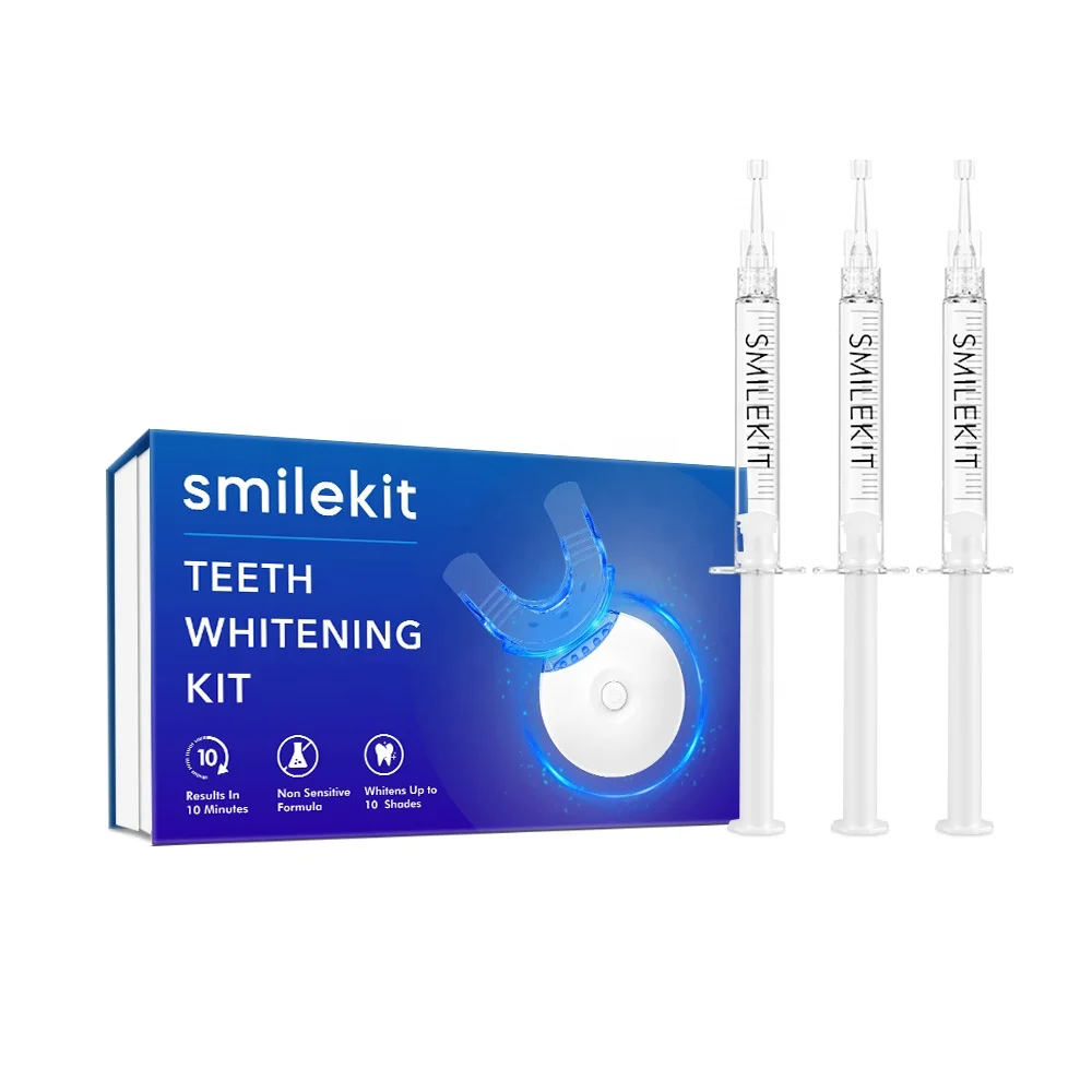Private Logo Wholesale Home Teeth Whitening Kit with Gel Syringe