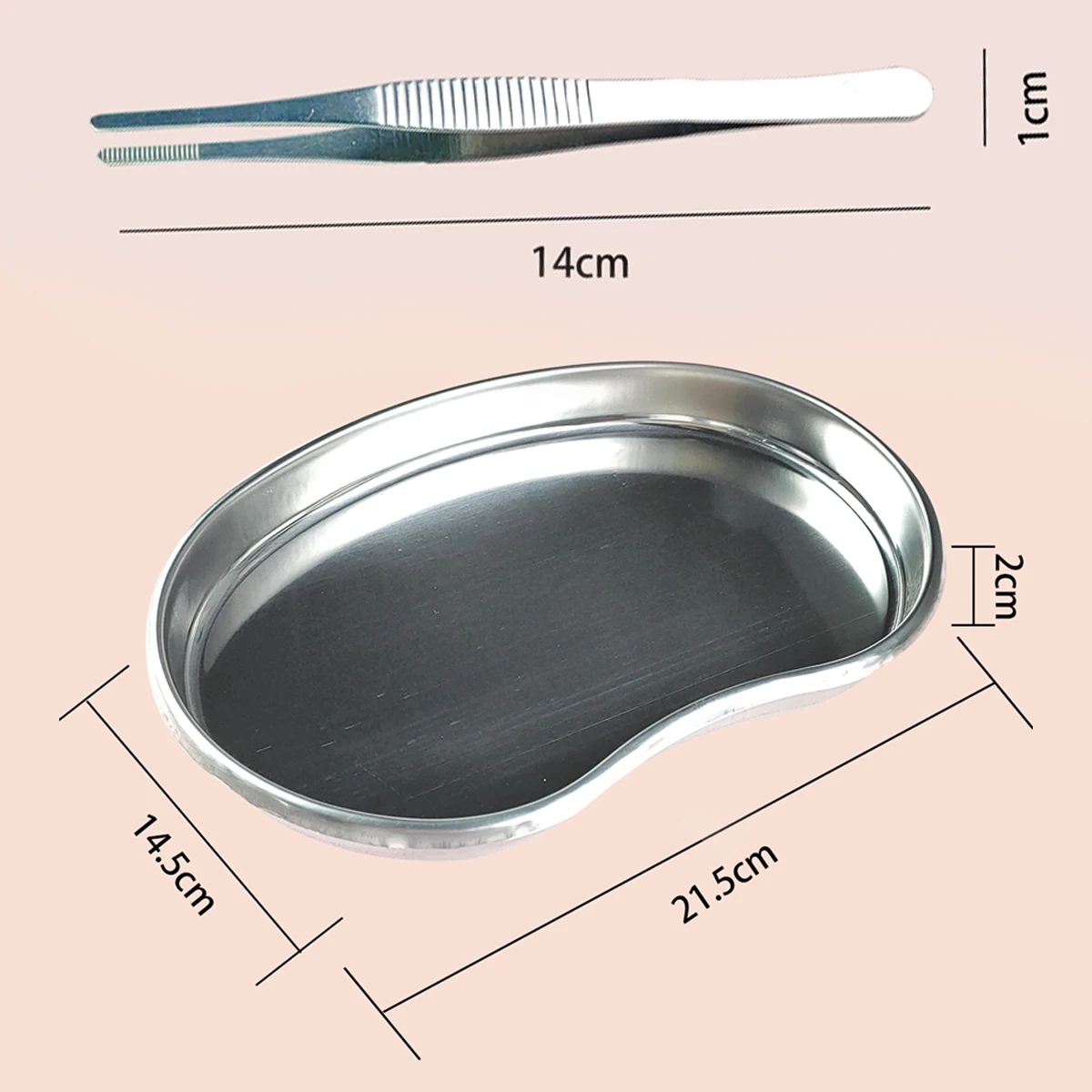OEM Stainless Steel Metal Tray Oval Beauty Tattoo Tool Tray Accessories Other Body Art