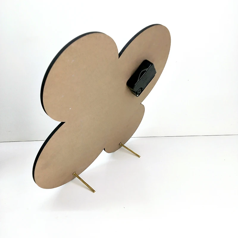 Creative shape sublimation desk clock MDF table alarm personalized watch