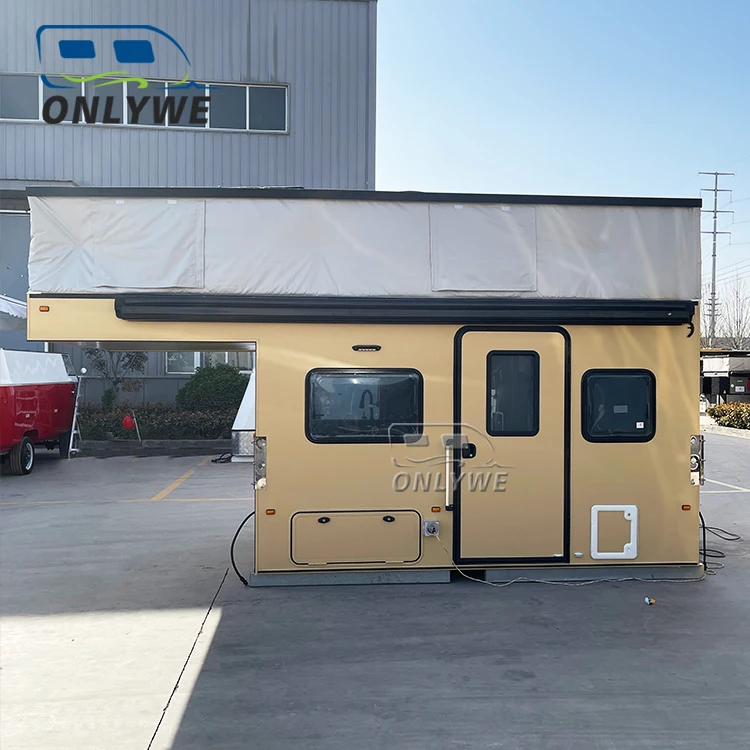 ONLYWE Pop Up Truck Short Bed Slide In Truck Campers 4x4 Camping Caravan Motorhome Off Road Truck Camper Pickup Sale