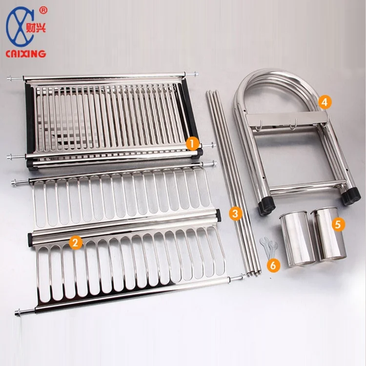 Durable stainless steel kitchen organizer dry drainer dinnerware dish rack Dish Drainer Rack