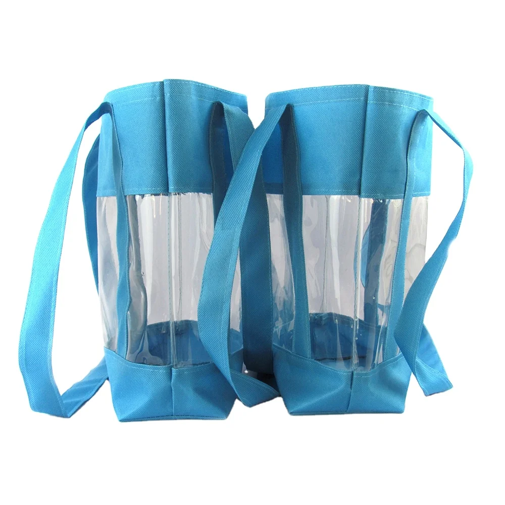 
Tote Bag Transparent Plastic Pvc Customized Rivet Hot Fashionable Appliques Feathers Diamonds Scarves Unisex 