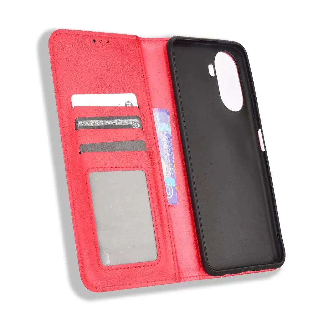 Retro Flip Wallet Leather Case Cover For HUAWEI Nova Y70/ Nova Y70 Plus