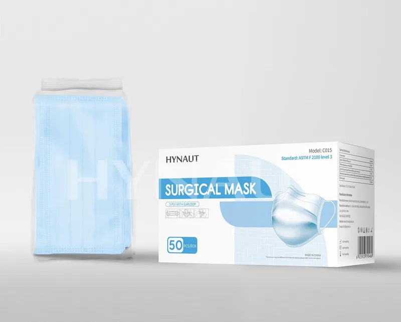 Disposable surgical face mask 510K ASTMF2100 level 3