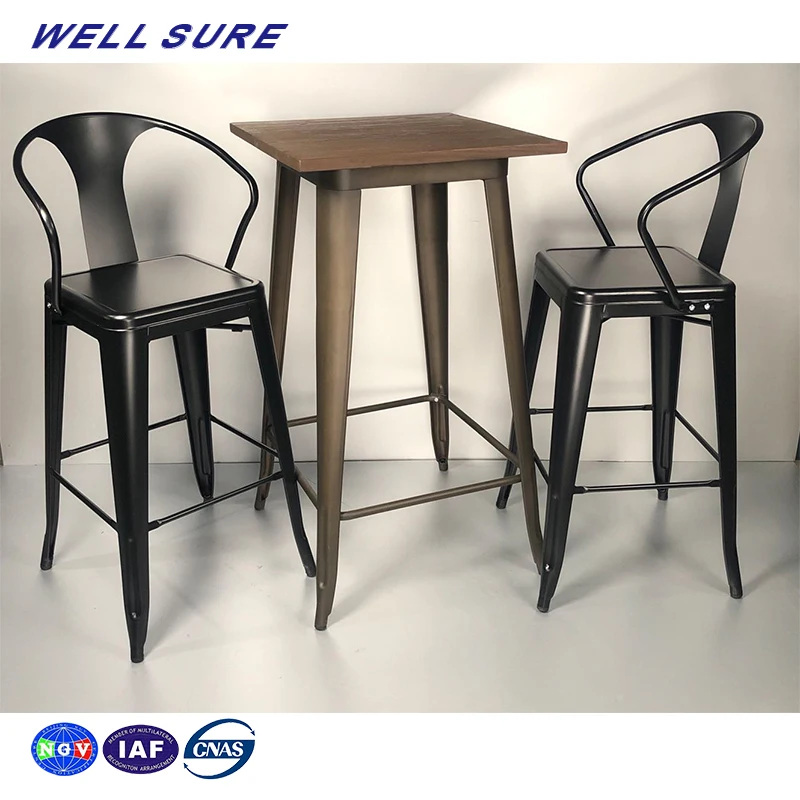 China Industrial Modern Metal Chair Bars Tool Outdoor Black Barstool Chair