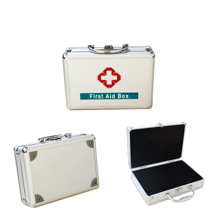 Carrying Car&Travel Emergency Tool with Aluminum Case, First Aid Kit with Aluminum Cabinet, Home Personal Care Box