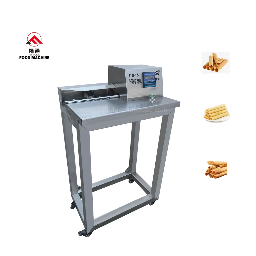 Small food equipment egg roll roller kue semprong rolling machine seaweed rolling machine