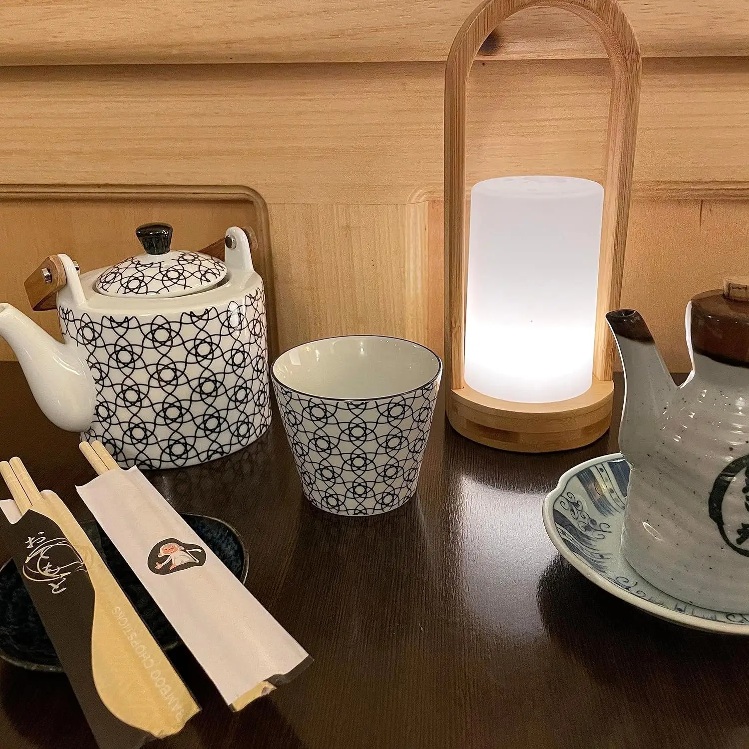 Factory Wholesale Custom Bulk Round Bamboo Chopsticks Short Paper sleeve Bamboo Wooden Chinese Chop sticks