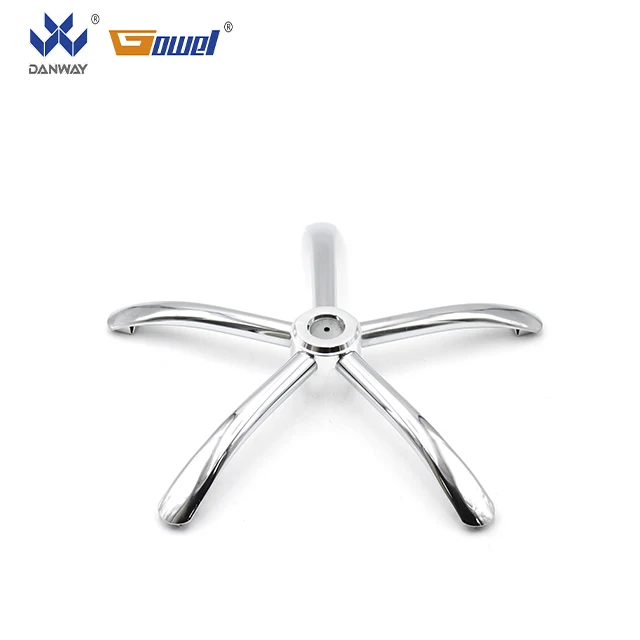 Modern chromed iron steel metal base furniture hardware accessories spare parts office chair components