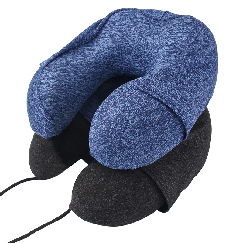 Travel pillow for airplane memory foam hooded travel pillow for airplane case airplane headrest pillow with hoodie