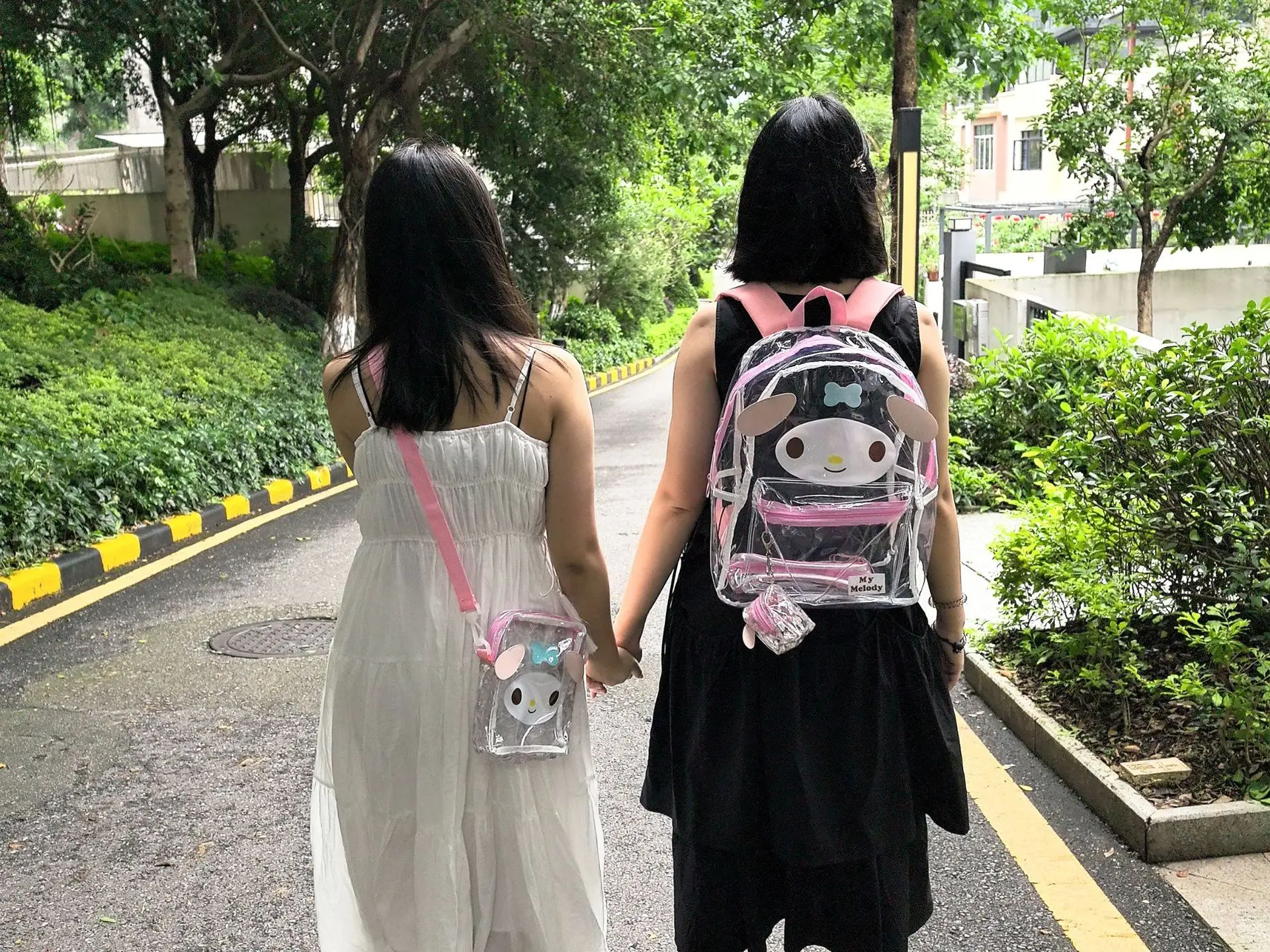 DHF998 Новое поступление мультяшный прозрачный рюкзак из ПВХ kawaii Kuromi дорожная сумка большой емкости водонепроницаемая школьная