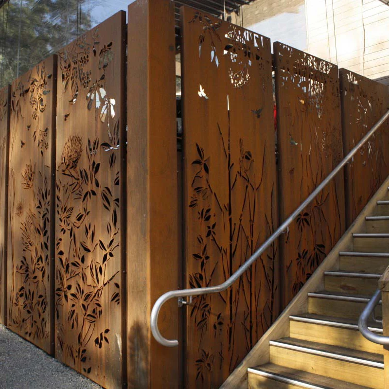 custom corten steel screen garden buildings corten steel screens wall panels