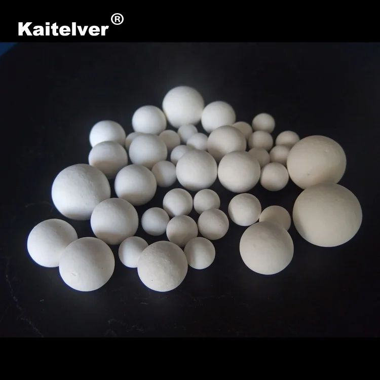 Inert ceramic alumina ball as catalyst bed support and covering media
