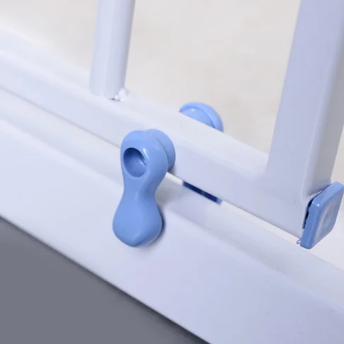 Safety baby gate for gate way 75cm to 82cm with auto door lock function white