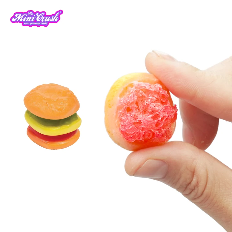 Freeze Dried Gummy Hamburger Candies Halloween Snacks and Sweets