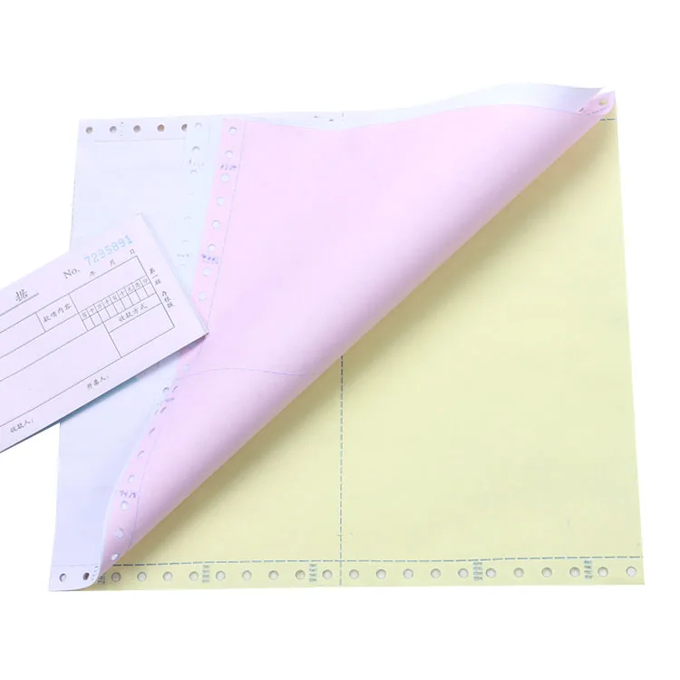 
OEM 3 ply 5 ply printing carbonless paper continuous forms sheet and rolls 