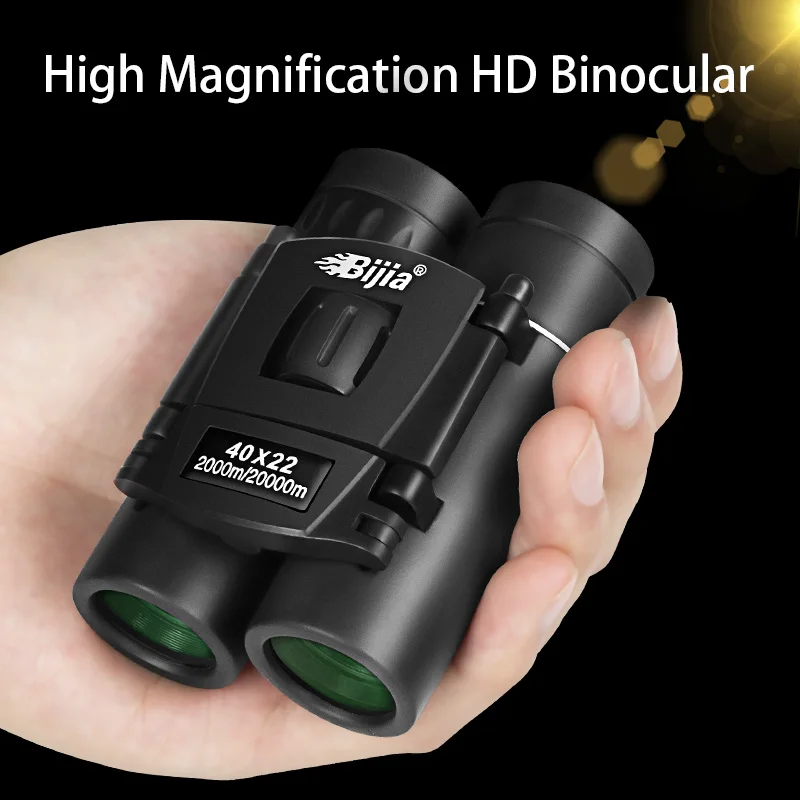 BIJIA Factory OEM 40x22 mini folding toy binoculars professional telescope opera glasses for hunting travel