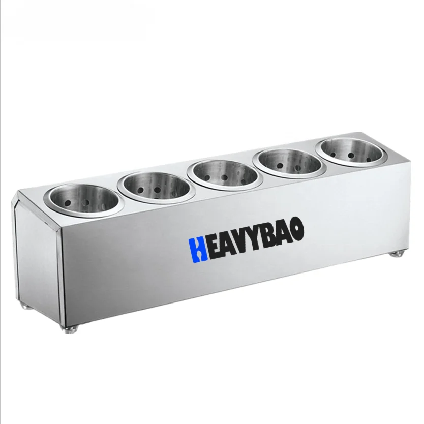 Heavybao Commercial Kitchenware Restaurant Stainless Steel Cutlery Storage Holder for Knife and Fork For Kitchen