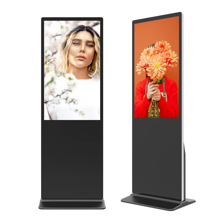 
China hot sale High quality 55 inch floor standing 4K screen advertising media player industrial display <span style=