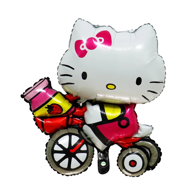 Шанхай лидер продаж KT Kitty одетый в розовые украшения на день рождения огромный гелиевый фольгированный мультяшный воздушный шар HELLO Globos