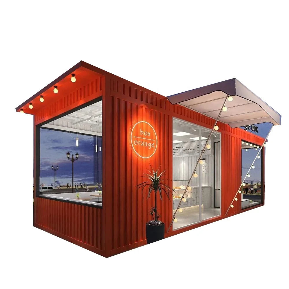 China 20ft beautiful design prefabricated portable shipping container coffee shop/container cafe/container bar