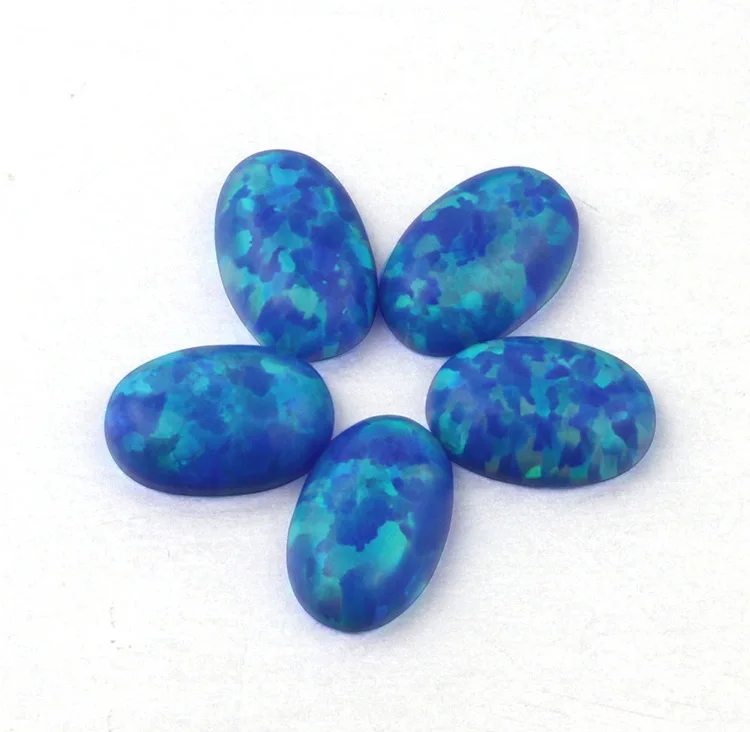 artificial opal  egg shaped ring fire opal diy jewelry with stone 92 colors Opale